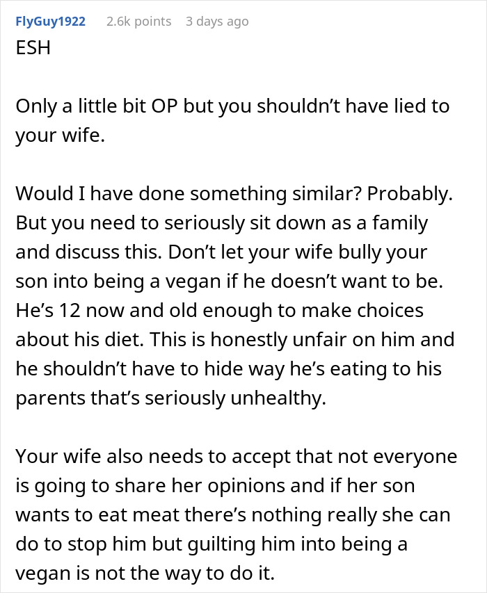 Mom Freaks Out After Finding Out Her Son Has Been Getting Non-Vegan Snacks From Dad