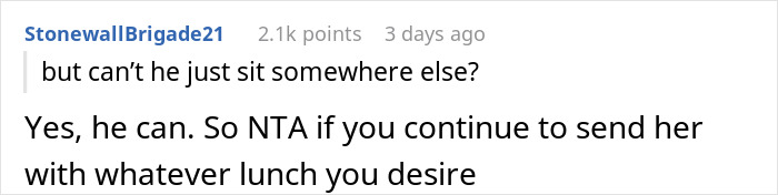 Woman Has The Audacity To Complain About Another Kid's Lunch To Her Mom, Gets Shut Down