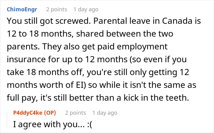 Boss Regrets Not Giving New Dad 1 Week Off After He Says He'll Be Taking 12