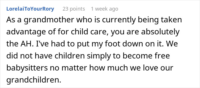 Grandma Refuses To Babysit For Free, Her Daughter Goes Online To Vent