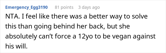 Mom Freaks Out After Finding Out Her Son Has Been Getting Non-Vegan Snacks From Dad