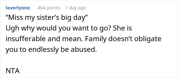 &ldquo;I [Won't] Subject My Wife To This Abusive Trainwreck&rdquo;: Man Skips Sister&rsquo;s Wedding, Citing Her Rage