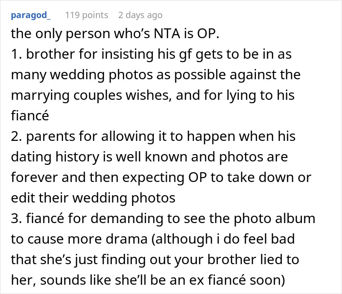 Sister Warns Bro About His GF Being In Family Wedding Pics, He Doesn&rsquo;t Listen And Suffers For It