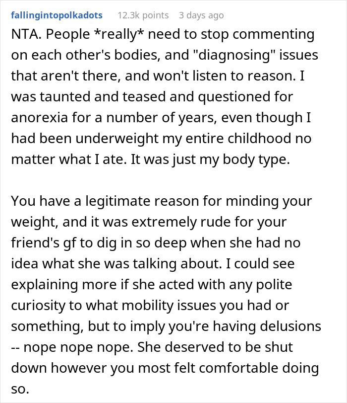 Woman Leaves Dinner Embarrassed After Pushing An ED Diagnosis On A Woman Who Was Not Having It