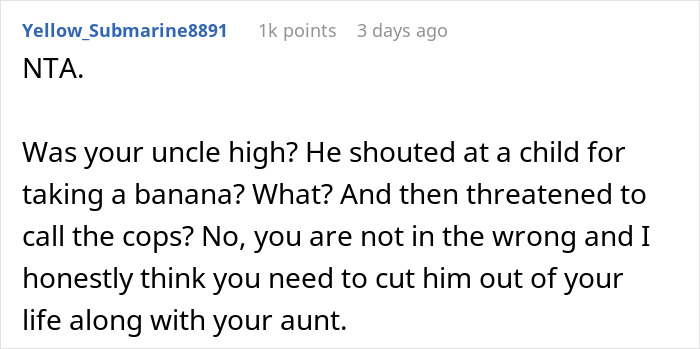 People Abandon Family BBQ After Uncle’s Screaming Fit At 6 Y.O. For Taking One Banana People Abandon Family BBQ After Uncle’s Screaming Fit At 6 Y.O. For Taking One Banana
