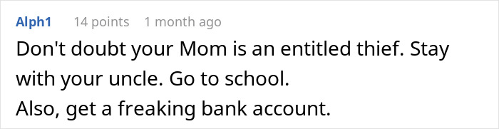 &ldquo;If I Didn&rsquo;t Agree, I Could Leave&rdquo;: Teen Moves Out After Parents Try To Claim Their Money