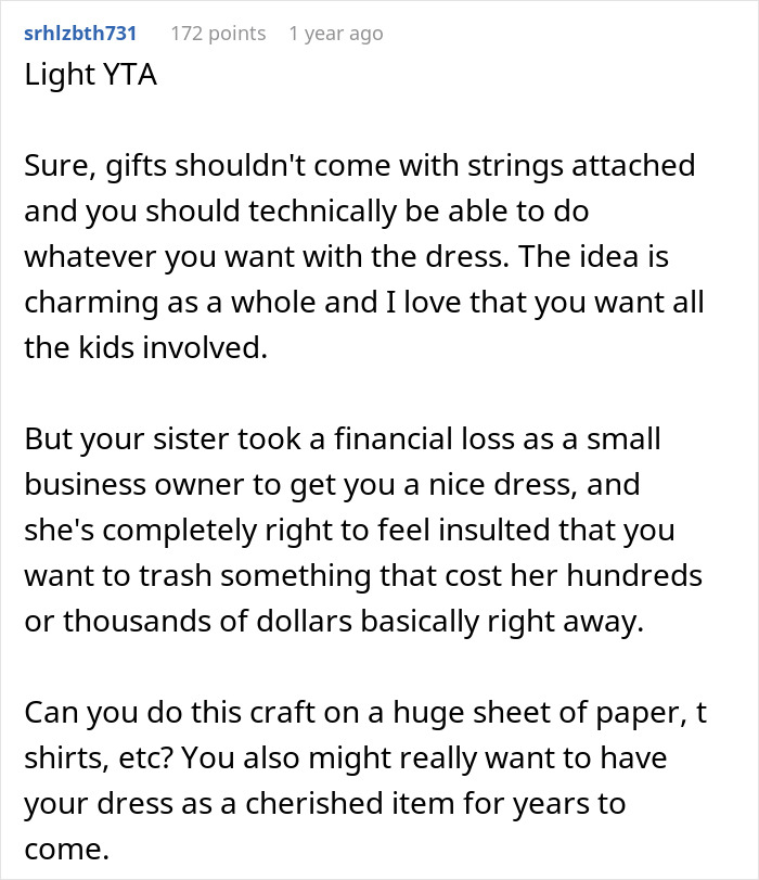 &ldquo;[Am I The Jerk] For &lsquo;Ruining&rsquo; My Wedding Dress?&rdquo;