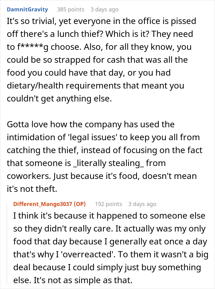 &lsquo;Lunch Thief&rsquo; Eats Half Of Employee&rsquo;s Lunch, They Start Bawling, Employees Laugh