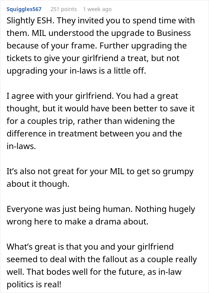 Guy&rsquo;s Sweet Surprise For His GF Turns Sour After MIL Gets Mad For Being Excluded From 1st Class