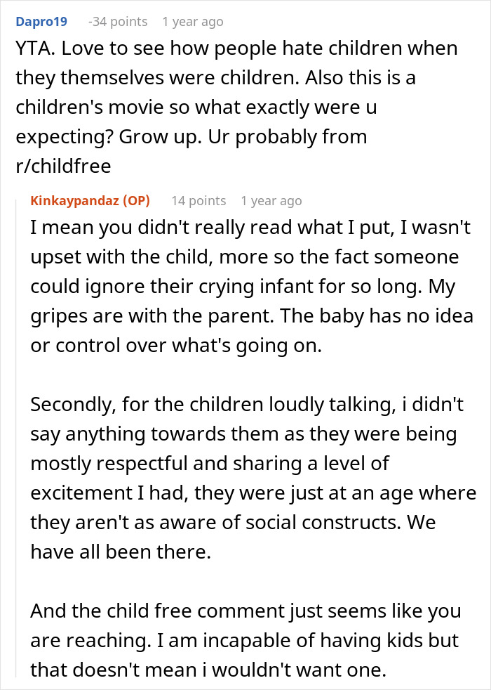 Baby Keeps Crying At The Movie Theater, Frustrated Guy Loses It And Yells At The Mom