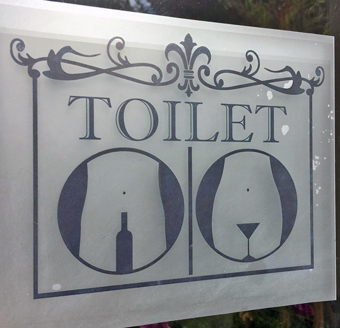 Cool Bathroom Sign In Italy