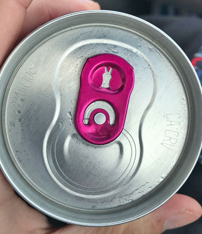The Tab On A Can Of Peach Tea