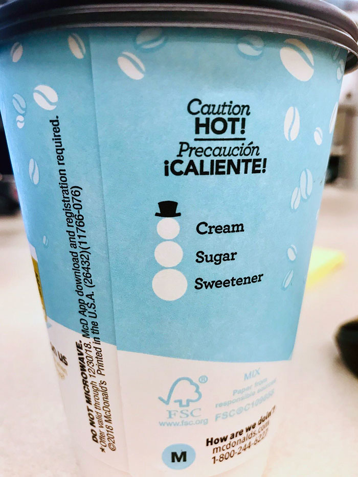 McDonald's Winter Coffee Cups