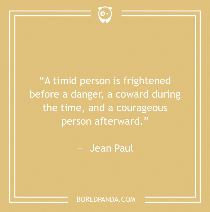 Jean Paul quote on being frighten - 20