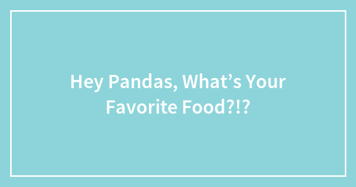 Hey Pandas, What’s Your Favorite Food?!?