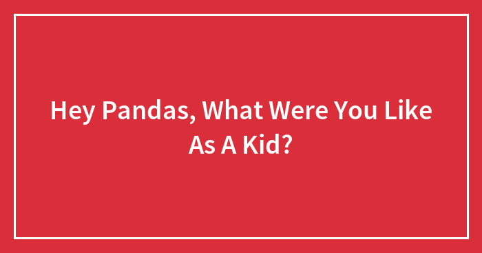 Hey Pandas, What Were You Like As A Kid?