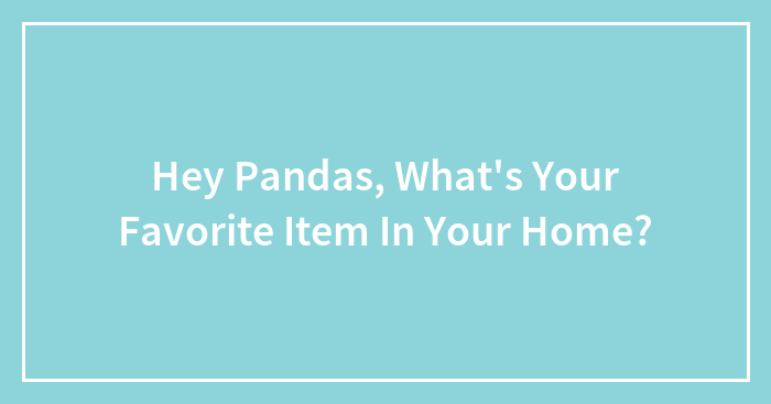 Hey Pandas, What’s Your Favorite Item In Your Home?