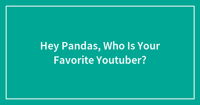 Hey Pandas, Who Is Your Favorite Youtuber?