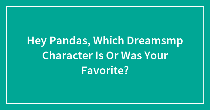 Hey Pandas, Which Dreamsmp Character Is Or Was Your Favorite?