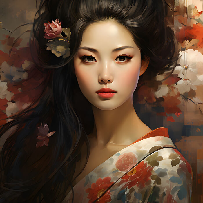 Pictures Of Asian Women I Re-Imagined Using AI