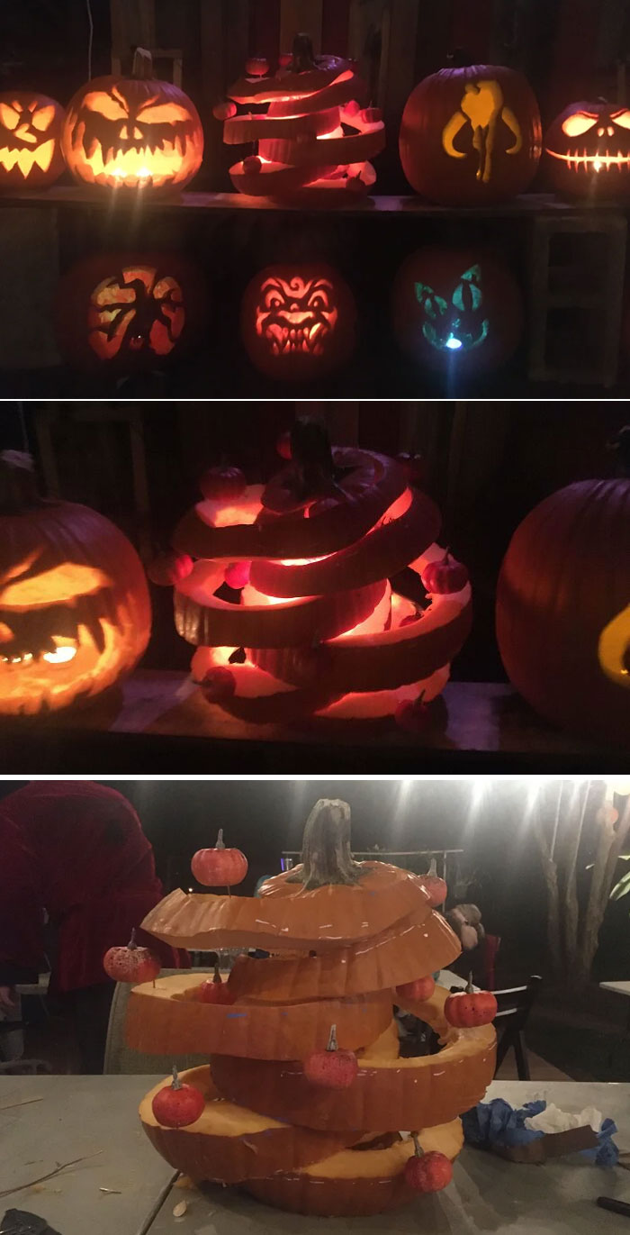 I Made An M. C. Escher Pumpkin. Had A Costume Too, But Most People Thought I Was Harry Potter