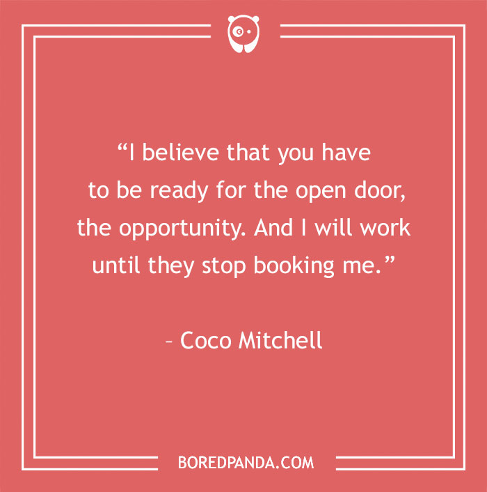 Coco Mitchell quote about opportunity - 24
