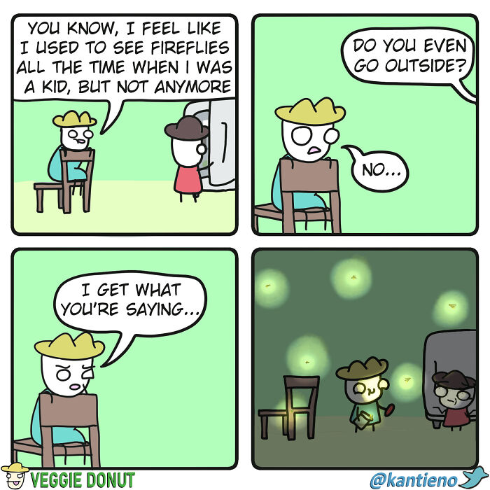 Comics About A Pair Of Friends And Fireflies veggiedonut