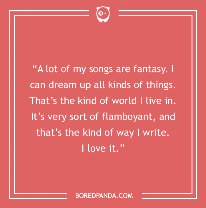 Freddie Mercury quote on writing songs