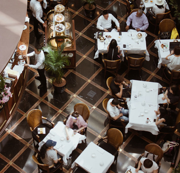 People dining in the restaurant