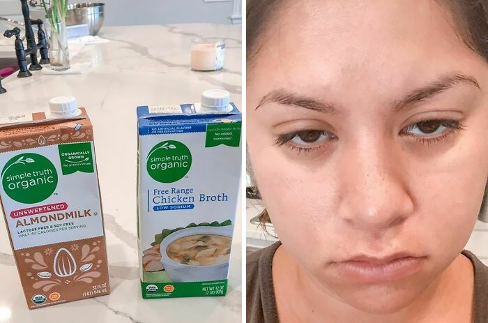 That Moment You Pour Chicken Broth Into Your Smoothie Blender Instead Of Almond Milk. Great Way To Start Off The Morning