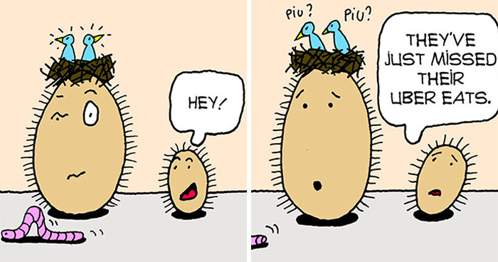 Inspired By Quirky Life Events, I Created The “2 Hairy Potatoes” Comic Series