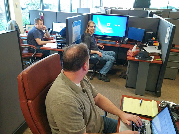 My Boss Gave My Coworker A New Monitor. He Didn't Get Caught Doing Anything, He's Just Blind As Hell