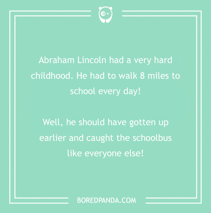 history joke about abrahan lincoln