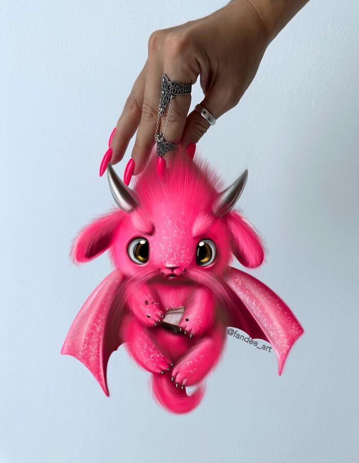 Pink Imp And Neon Pink Manicure