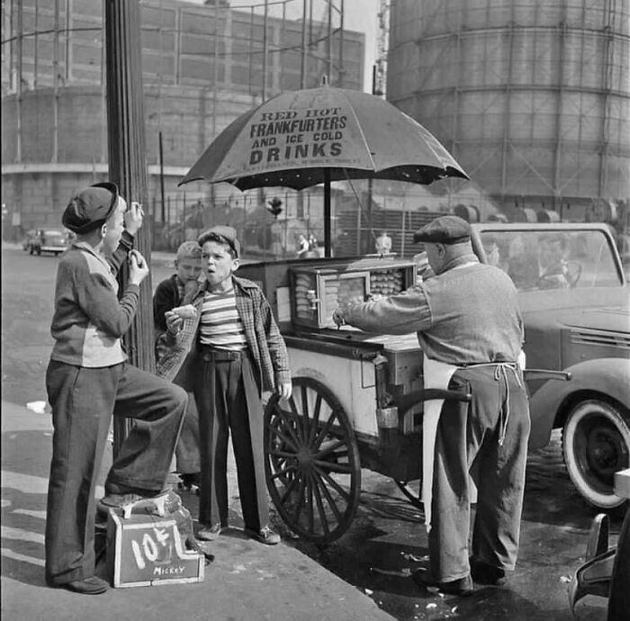 Shoe Shiners Taking A Lunch Break, New York City, 1947
