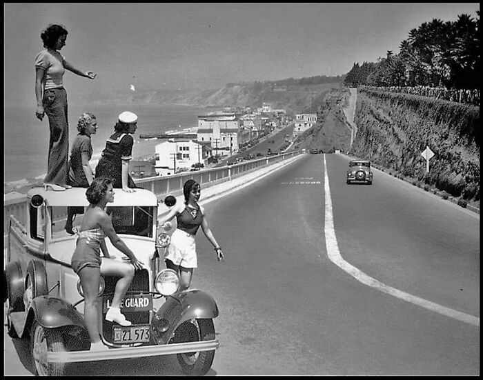 Girls Enjoying The Sun In Santa Monica, California, 1936