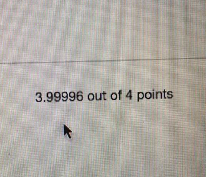 I Received This As A Grade For A Quiz