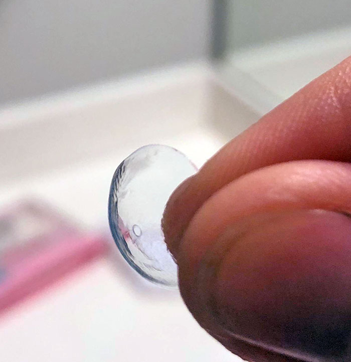 Couldn’t See Right Out Of My Contact And My Eye Was Irritated All Day. Came Home And It Turns Out There Was A Tiny Hole In The Middle Of It