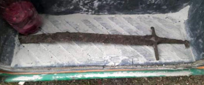 This Rusty Sword We've Found. Most Likely A Polish WWI Officer's Sword