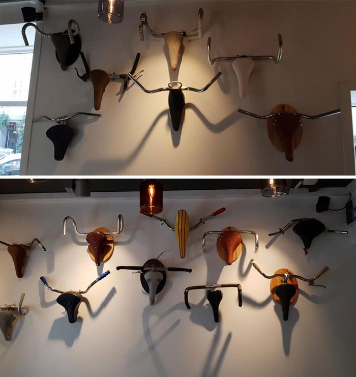 These Bike Seats/Handles Acting As Skulls In My Hotel
