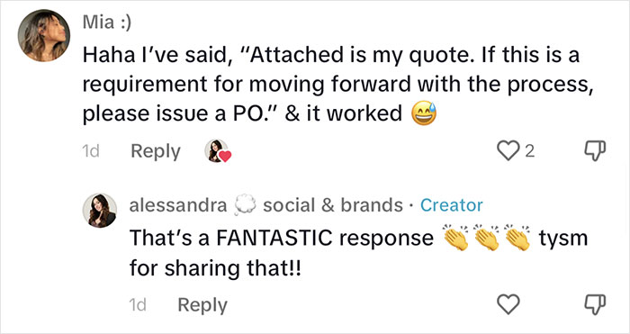 Woman Shows How Companies Try To Steal Creative Ideas From You