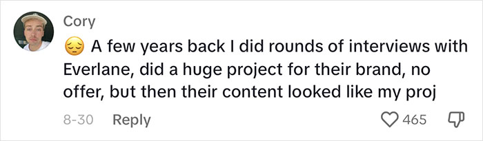 Woman Shows How Companies Try To Steal Creative Ideas From You