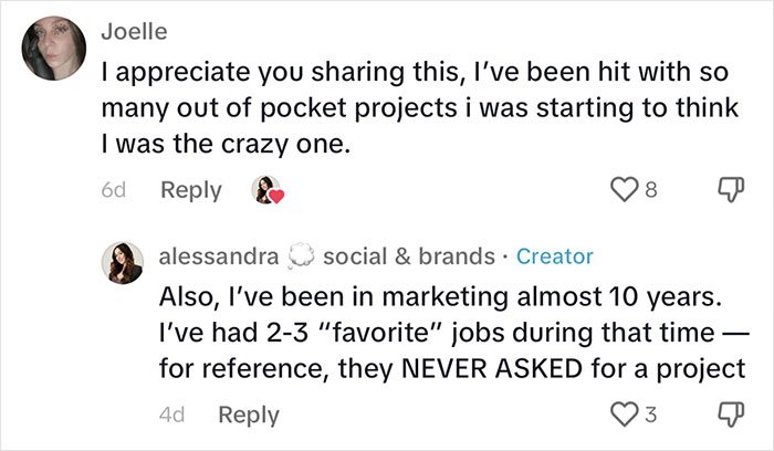 Woman Shows How Companies Try To Steal Creative Ideas From You