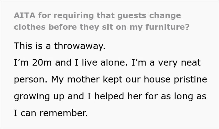 Man Can’t Accept That His One House Rule Is “Excessive And Unreasonable,” The Internet Disagrees