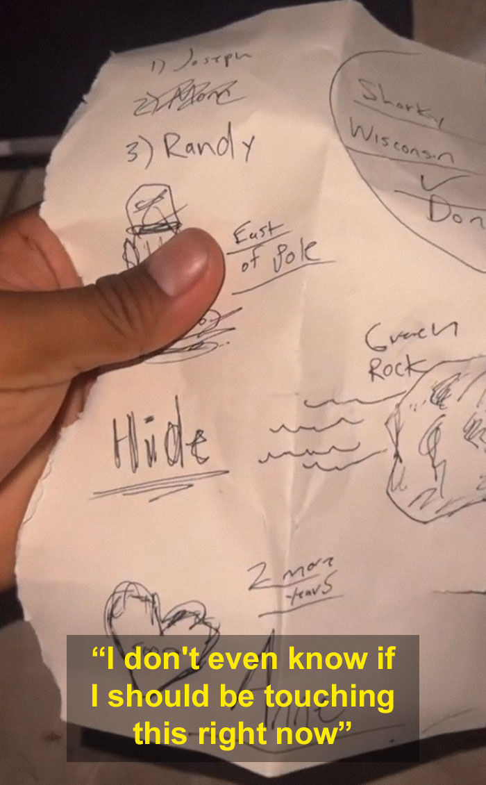 Person Goes Viral After Finding A "Sketchy" Stash Of Money Buried In The Sand