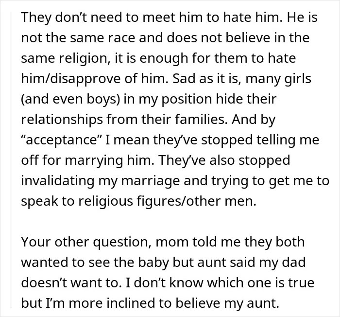 Woman Infuriates Her Parents By Not Going On A 10-Hour Flight So They Can See Their Grandbaby