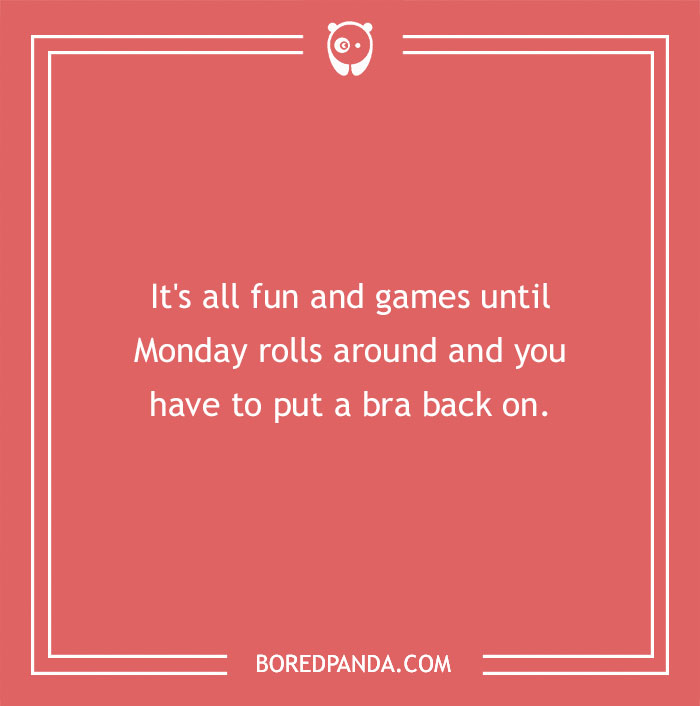 Funny Monday joke on a red background about the reality of Monday mornings to brighten up your day.