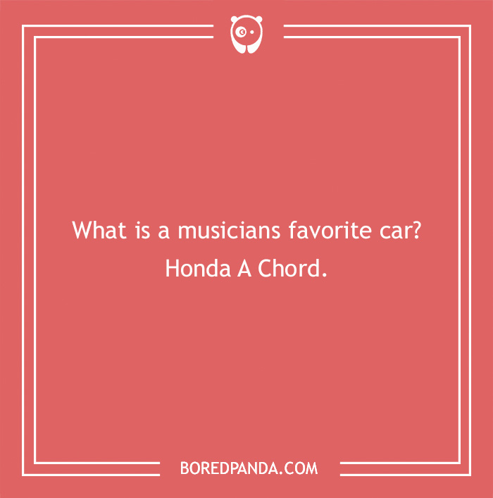 Joke about musicians favorite car