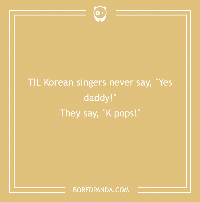 Joke about Korean singers