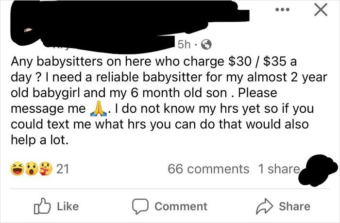 $30 For A Whole Day Of Watching A 2 Year Old And 6 Month Old